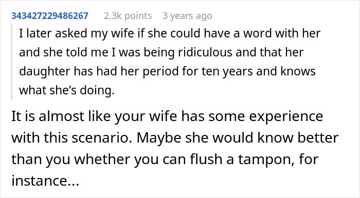 Man Gets Owned By Wife And Stepdaughter After He Complains About Menstrual Products