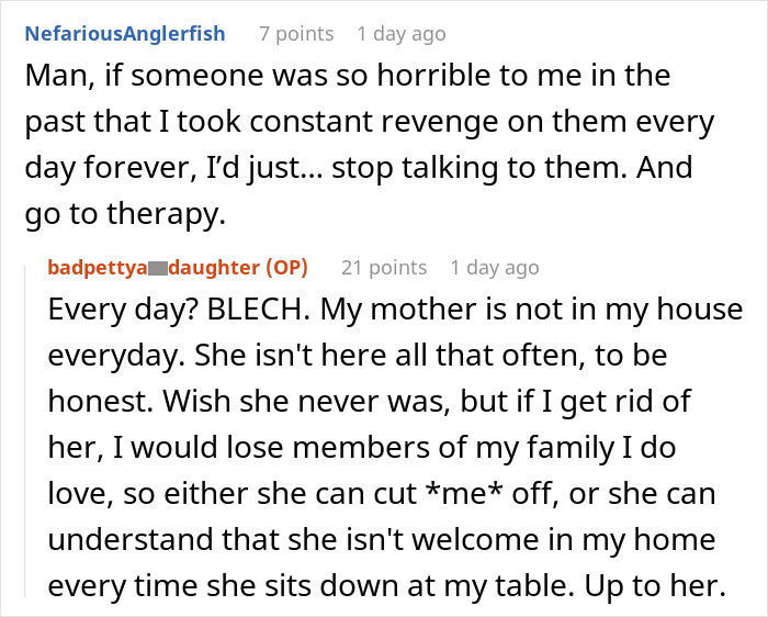 “No One But My Mother And I Know That Almost Every Meal I Make For Her Is Revenge” “No One But My Mother And I Know That Almost Every Meal I Make For Her Is Revenge”