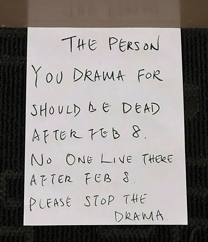 This Morning I Found A Note Left In The Elevator Under The Doors