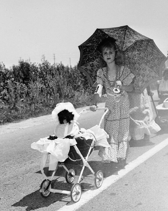 A Young Lady And Her Baby, Spring Fair, Long Beach, 1951