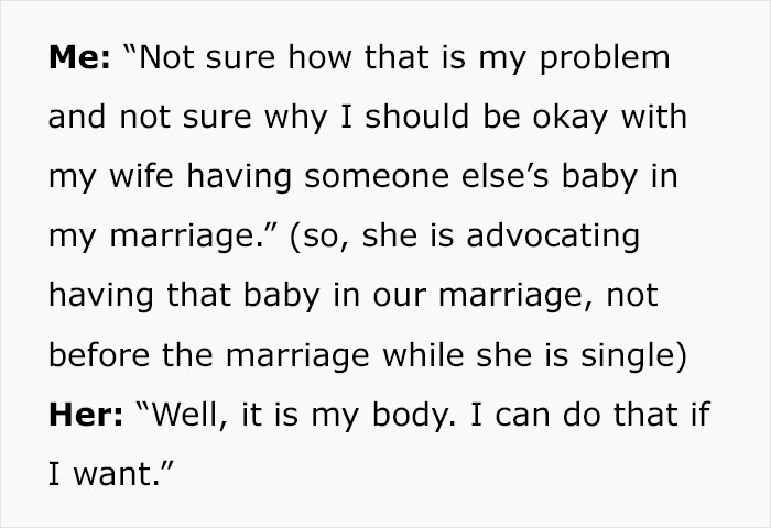 “AITA For Telling Her ‘It's My Choice To Leave Too’ After She Said ‘My body, My Choice’” “AITA For Telling Her ‘It's My Choice To Leave Too’ After She Said ‘My body, My Choice’”