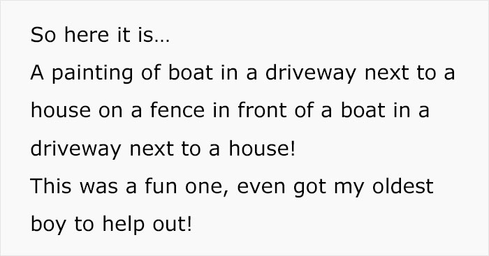 City Forces Guy To Build A Fence To Hide His Boat, He Complies Maliciously And Paints A Mural On It