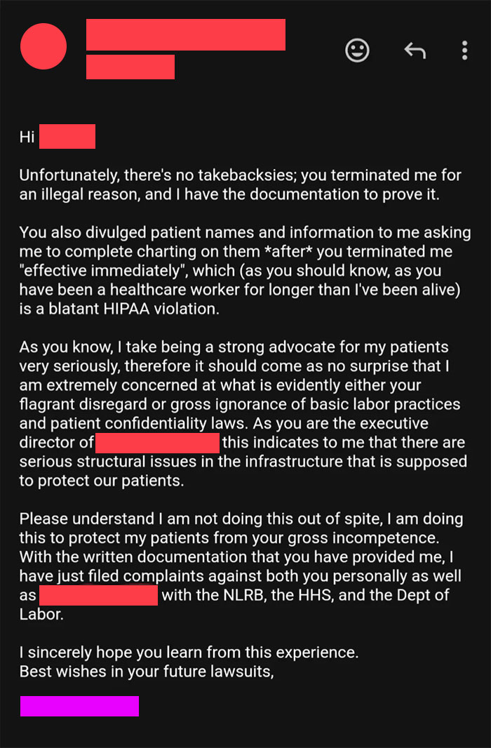 "Always Document Everything": Woman Gets Illegally Fired, Makes The Company Regret It