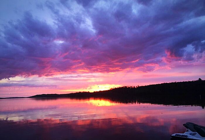 Perfect Timing As The Sun Was Setting At Van Riper State Park, Champion Mi
