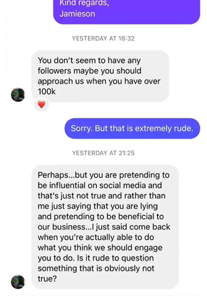 Aspiring Influencer's Attempt To Shame Restaurant For Not Collaborating Gloriously Backfires