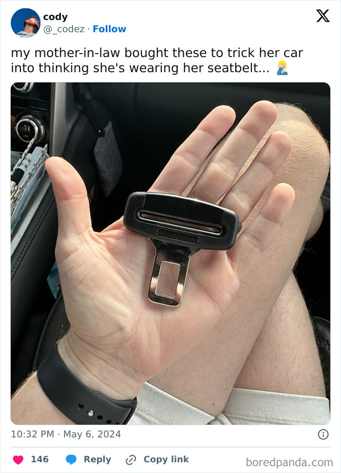 That's Weird. My Car Comes With These Attached To Little Straps