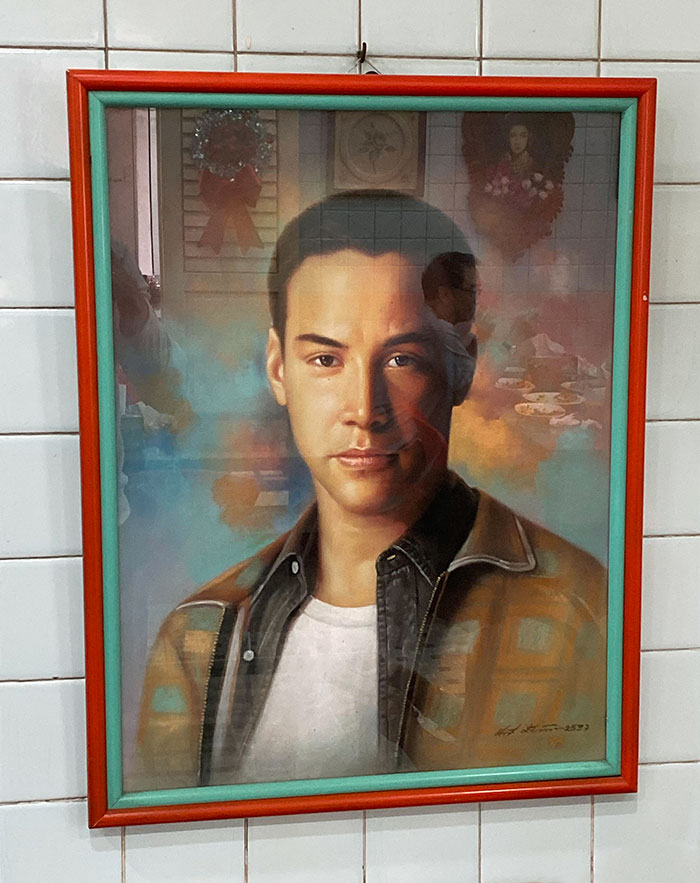 Today, I Found A Picture Of Young Keanu Reeves In A Random Thai Restaurant In Singapore