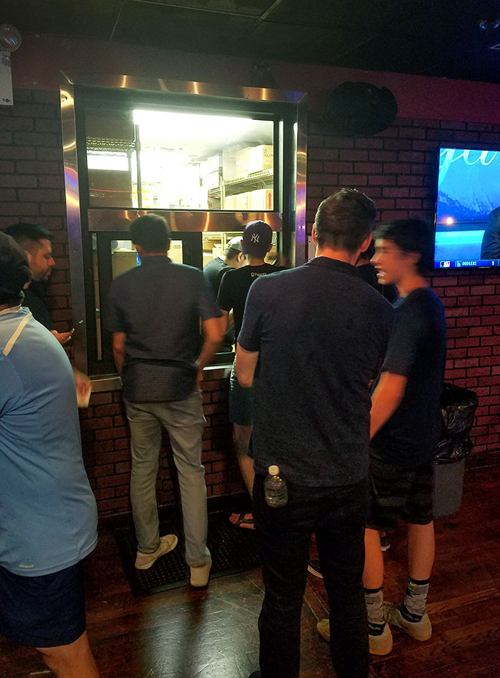 This Bar I'm At Installed An Order Window Because It's Behind A Taco Bell