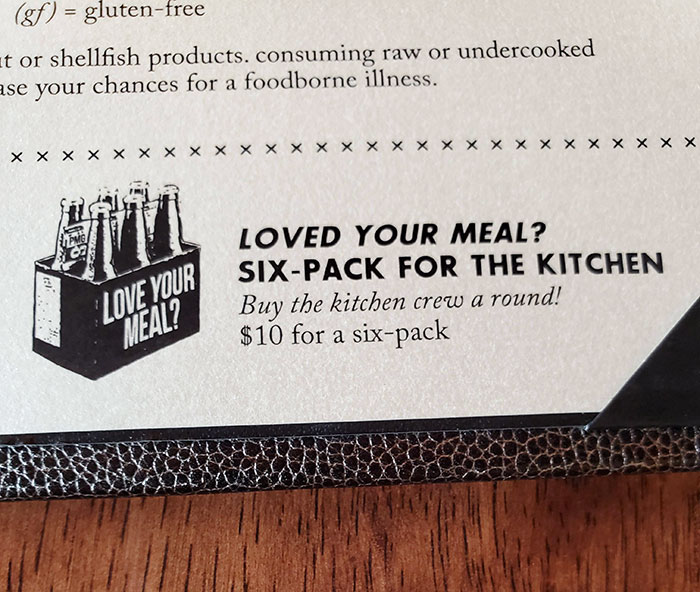 You Can Buy The Kitchen Crew A 6-Pack At This Restaurant