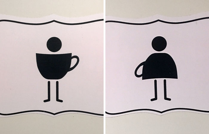 These Bathroom Signs At A Cafe