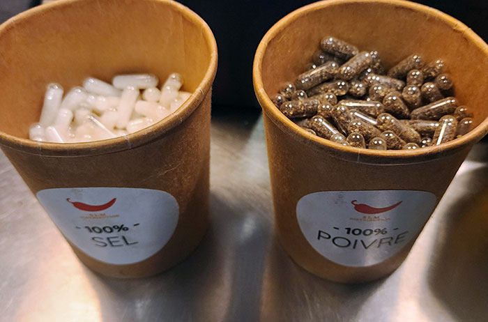 This Restaurant Has Their Salt And Pepper In Pill Form