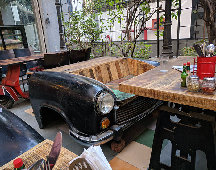 This Cafe Has Refashioned Old Cars As Seats