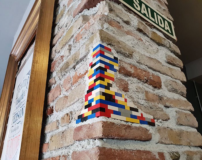 LEGOs In A Cafe Wall