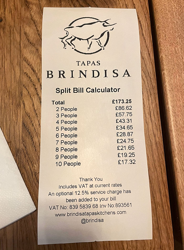 This Restaurant's Bill Is Automatically Split