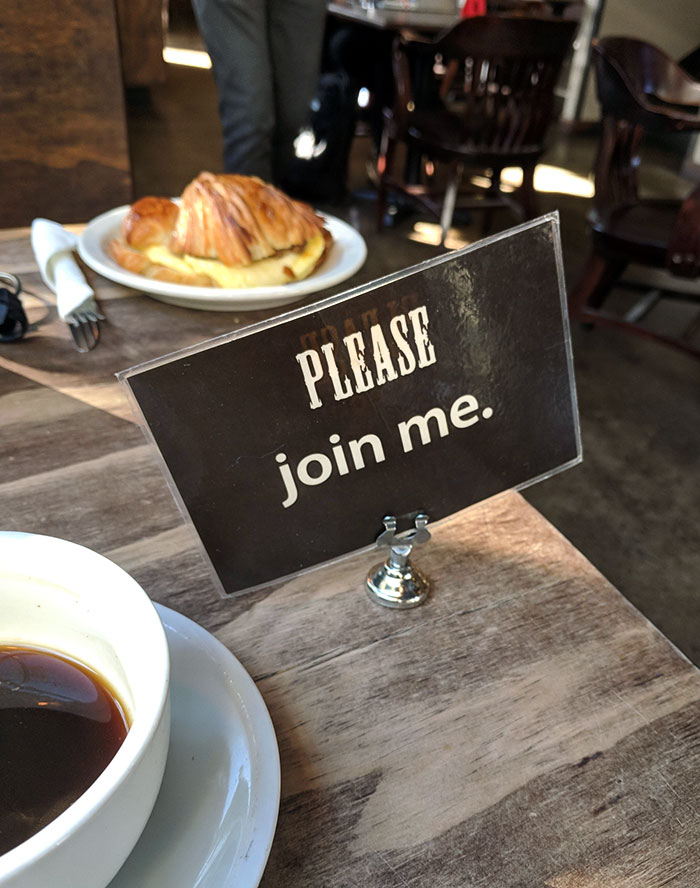 This Cafe Lets You Silently Tell People You're Willing To Share Your Table