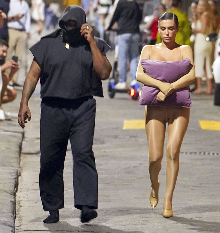 Bianca Censori Tests The Patience Of Italians Once More As She Covers Up Again With A Pillow