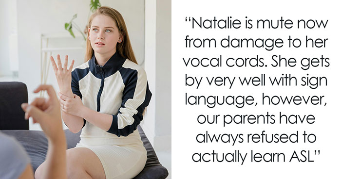 Son Points Out Everyone Who Learned Sign Language For Sister, Upsets Parents