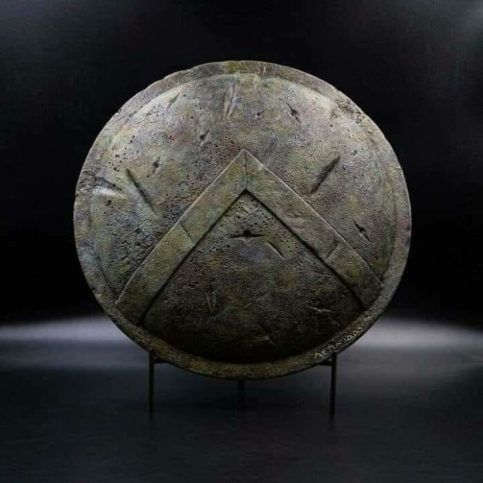 Ancient Greek Spartan Shield, King Leonidas Shield With Greek Letter L