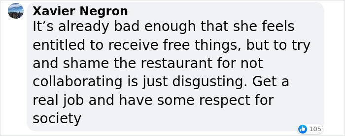 Aspiring Influencer's Attempt To Shame Restaurant For Not Collaborating Gloriously Backfires