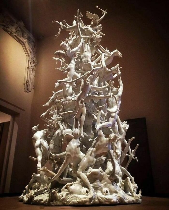 Fall Of The Rebel Angels, Carved Out Of A Single Piece Of Marble In 1740 By Italian Sculptor Agostino Fasolato, It Depicts 60 Fallen Angels