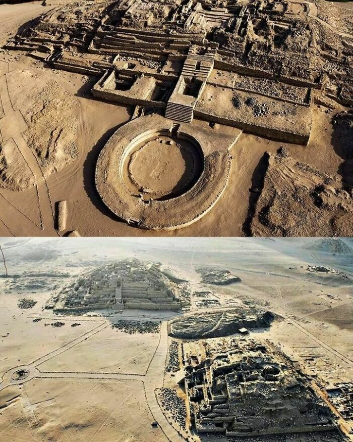 The Sacred City Of Caral In Peru. At Almost 5000 Years Old, It's The Oldest City In The Americas And Predates Even The Great Pyramids Of Egypt. It Includes 6 Pyramids, The Largest Of Which Measures 150x160 Meters, 2 Sunken Ceremonial Plazas, Residential Districts And An Irrigation System