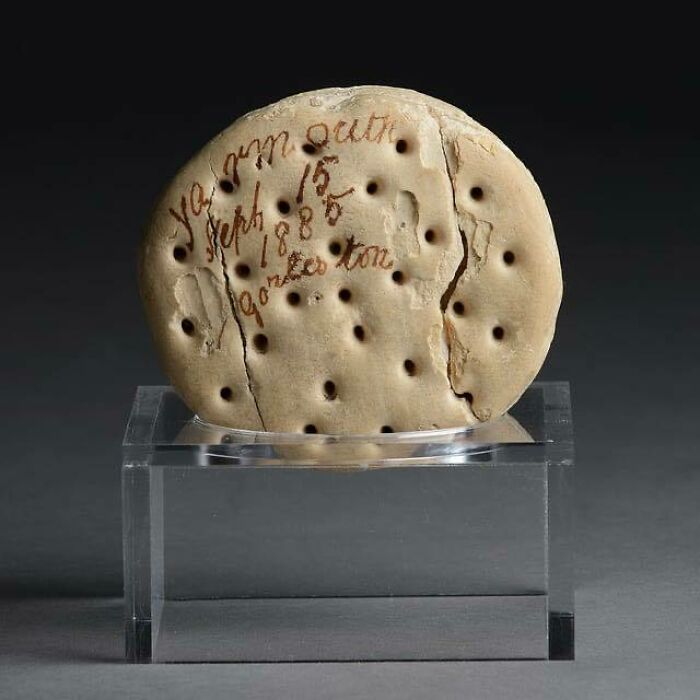 Ship's Biscuit With Inscription. Great Yarmouth, England, 1885