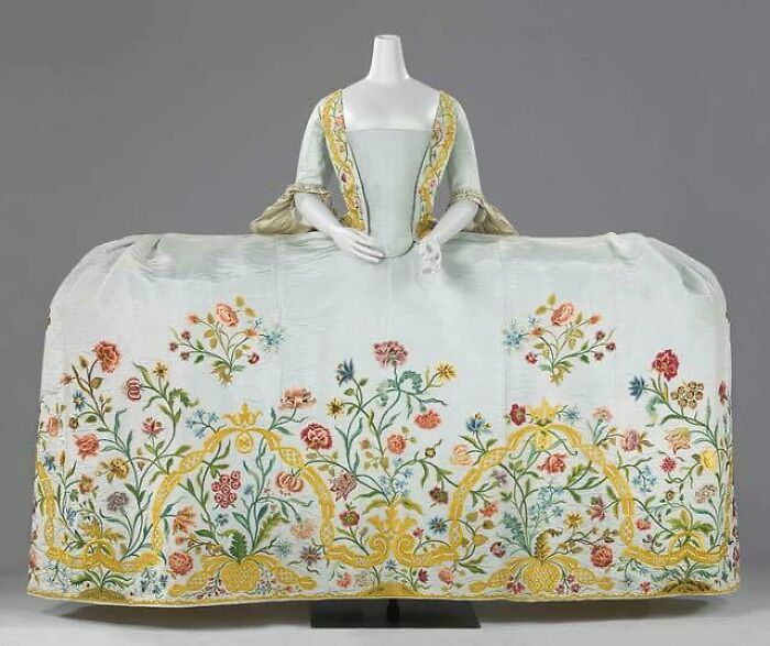 Wedding Mantua Worn By Helena Slicher, Over 2 Meters Wide. The Netherlands, 1759