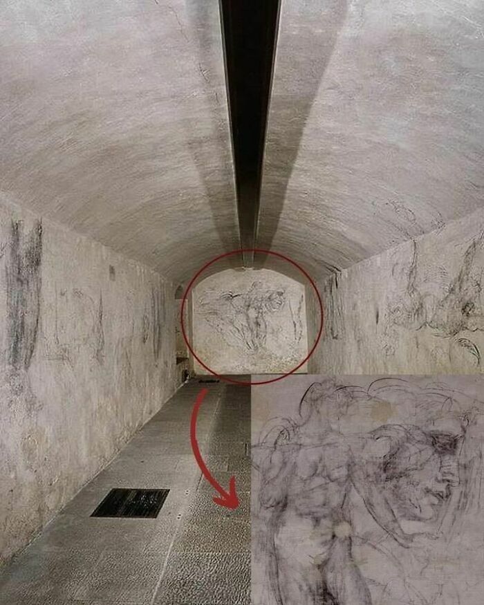 Michelangelo's Secret Drawing Room Was Found Under A Church In Florence, Italy, In 1975 And Is Now Open To The Public