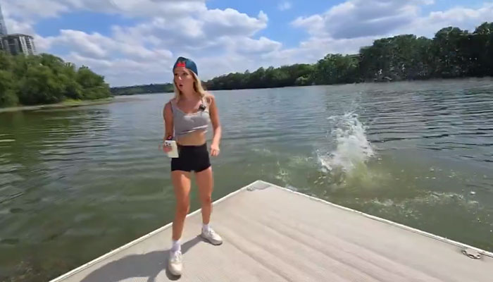 "The Lady Wanted To Swim": Kick Streamer Under Fire After Paying Non-Swimmer To Jump Into Lake