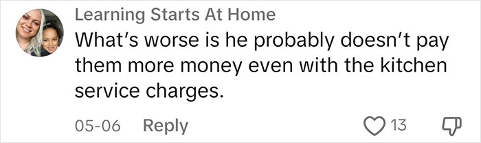 Woman Asks Important Questions After Finding A "Kitchen Service Tax" On Her Bill Woman Asks Important Questions After Finding A "Kitchen Service Tax" On Her Bill