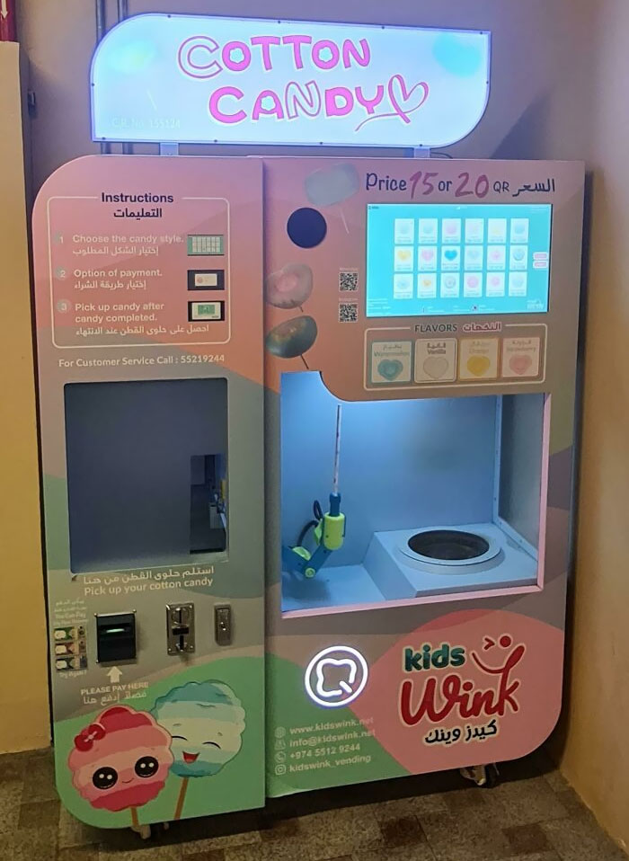 This Cotton Candy Vending Machine