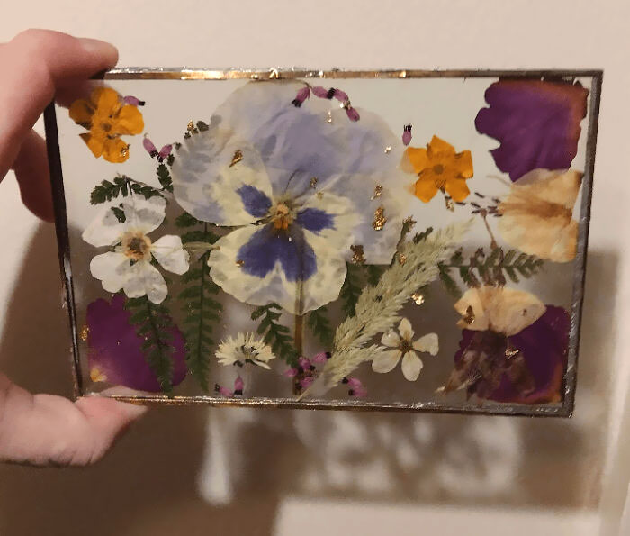 Microwave-Dried Flowers From My Garden. Mother's Day Gift