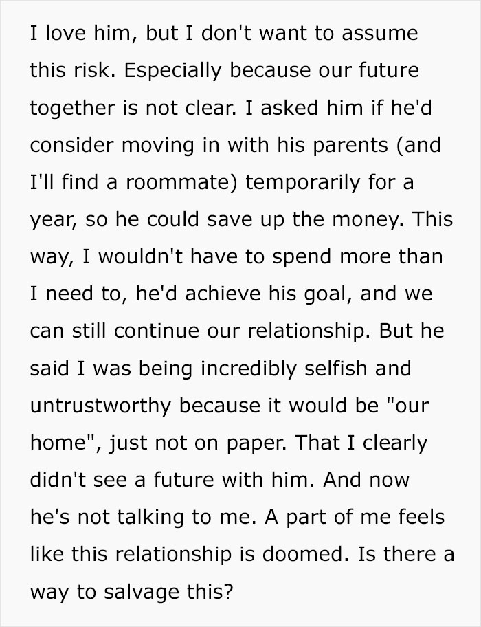 Man's Ridiculous Plan To Get Girlfriend To Finance His House's Down Payment Blows Up In His Face