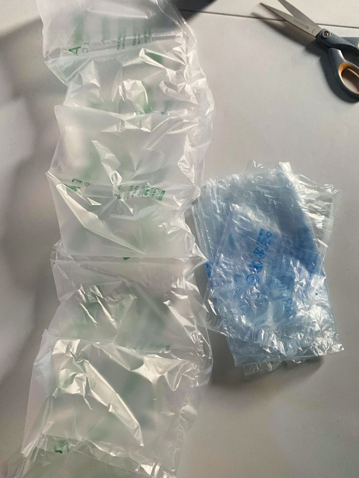 Any Time I Get Sealed Air Bags I Make A Slit On One Side To Put My Hand Through And Pick Up My Puppy’s Waste. I Do This For Almost All Packaging I Receive