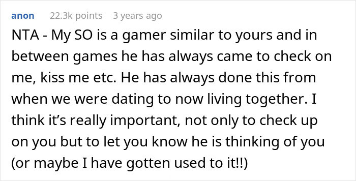 Wife Asks Husband To Check In With Her Once During His Gaming Sessions For Her Safety, He Refuses
