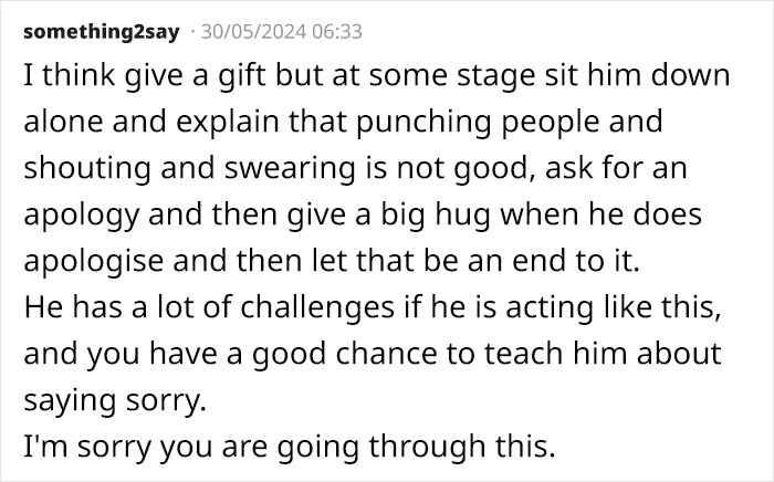 Lady Asks If She's Unreasonable For Not Buying Grandson A Birthday Gift After He Punched Her