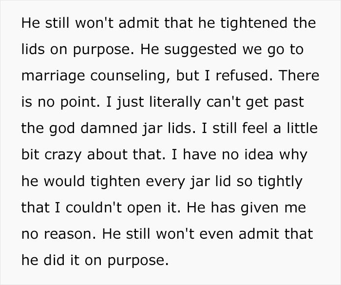 Woman Decides On Divorce After Suffering Husband's Lid Quirk For 5 Years