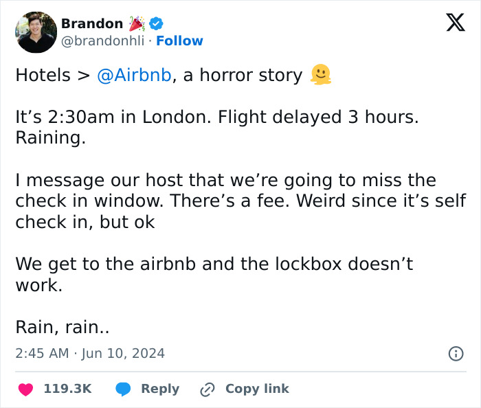 &ldquo;Too Bad&rdquo;: Man Shares His Airbnb Nightmare After Being Left Stranded In The Rain At 3 AM