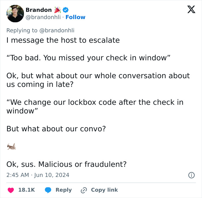 &ldquo;Too Bad&rdquo;: Man Shares His Airbnb Nightmare After Being Left Stranded In The Rain At 3 AM