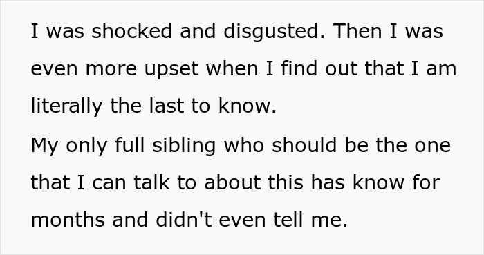 Woman Can’t Understand How Her Family Can Be Supportive Of Dad’s ‘Disgusting’ Marriage Woman Can’t Understand How Her Family Can Be Supportive Of Dad’s ‘Disgusting’ Marriage