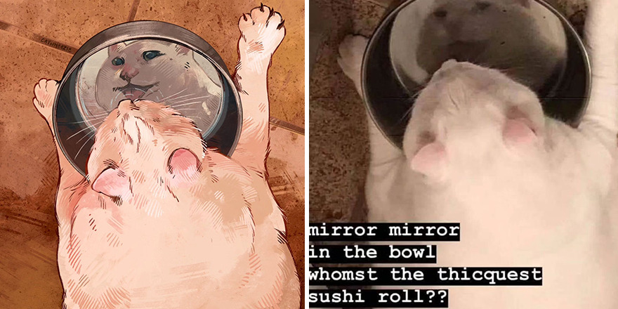 33 Of The Funniest Internet-Famous Cat Pics Get Illustrated By Catwheezie (New Pics)