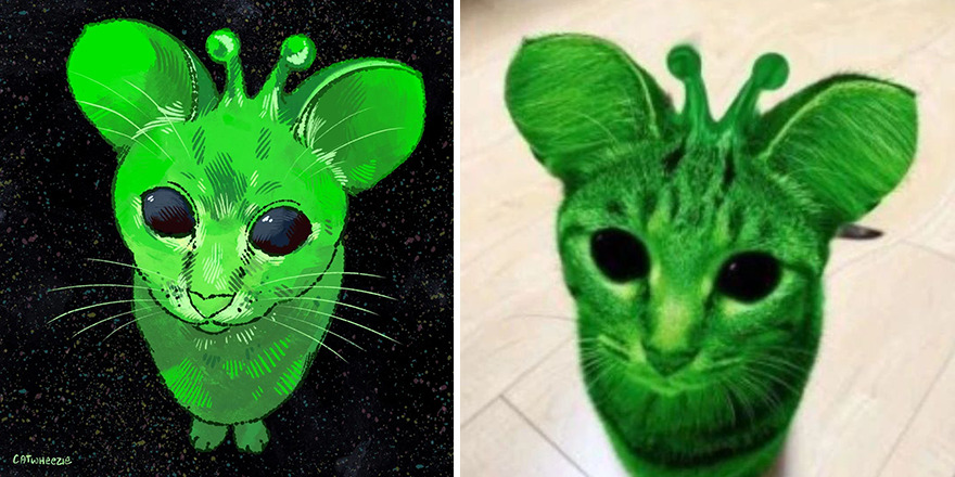 33 Of The Funniest Internet-Famous Cat Pics Get Illustrated By Catwheezie (New Pics)