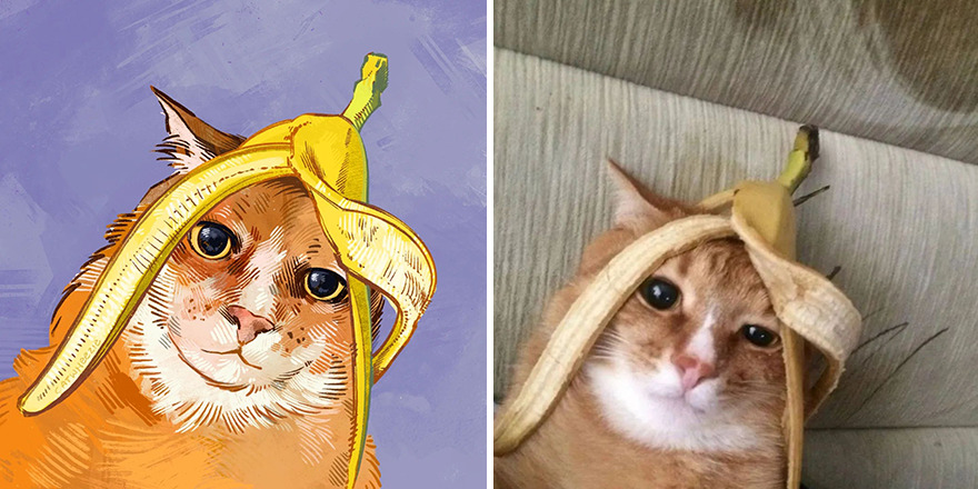 33 Of The Funniest Internet-Famous Cat Pics Get Illustrated By Catwheezie (New Pics)
