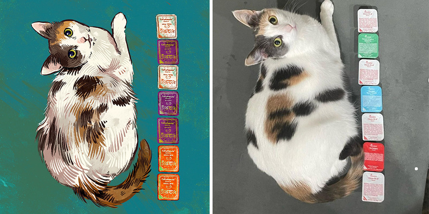 33 Of The Funniest Internet-Famous Cat Pics Get Illustrated By Catwheezie (New Pics)
