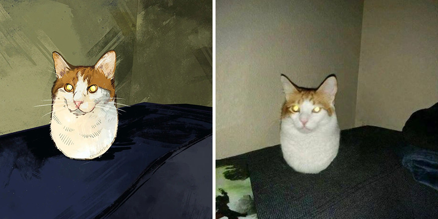 33 Of The Funniest Internet-Famous Cat Pics Get Illustrated By Catwheezie (New Pics)