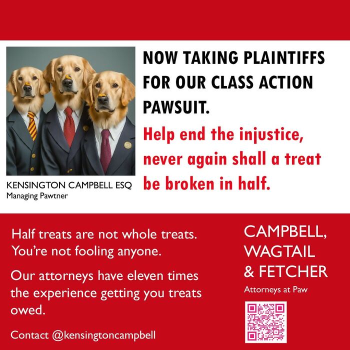 27 Parody Ads For All The Dogs Seeking Attorney Services By Kensington Campbell (New Pics)