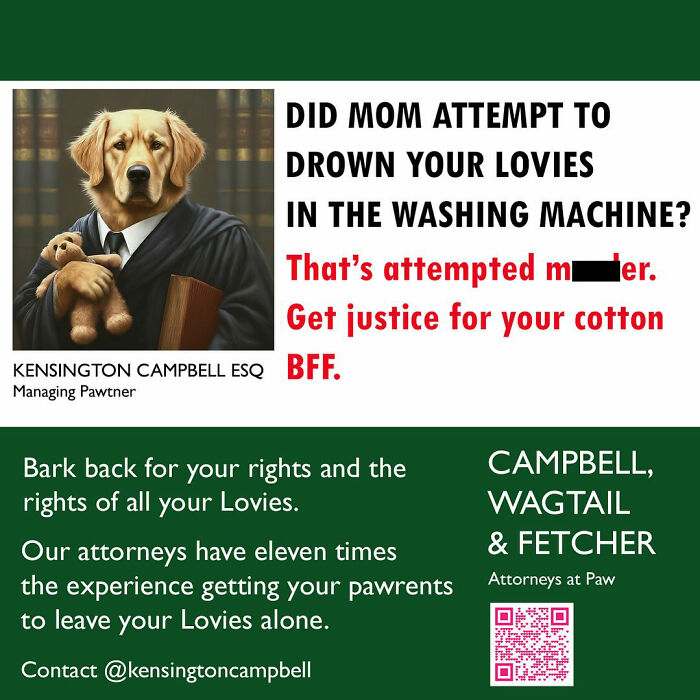 27 Parody Ads For All The Dogs Seeking Attorney Services By Kensington Campbell (New Pics)