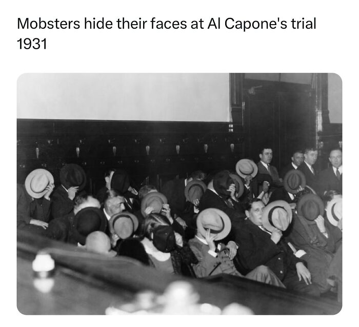 Mobsters Hide Their Faces At Al Capone’s Trial 1931 #mobster #alcapone #mafia #viral #fyp