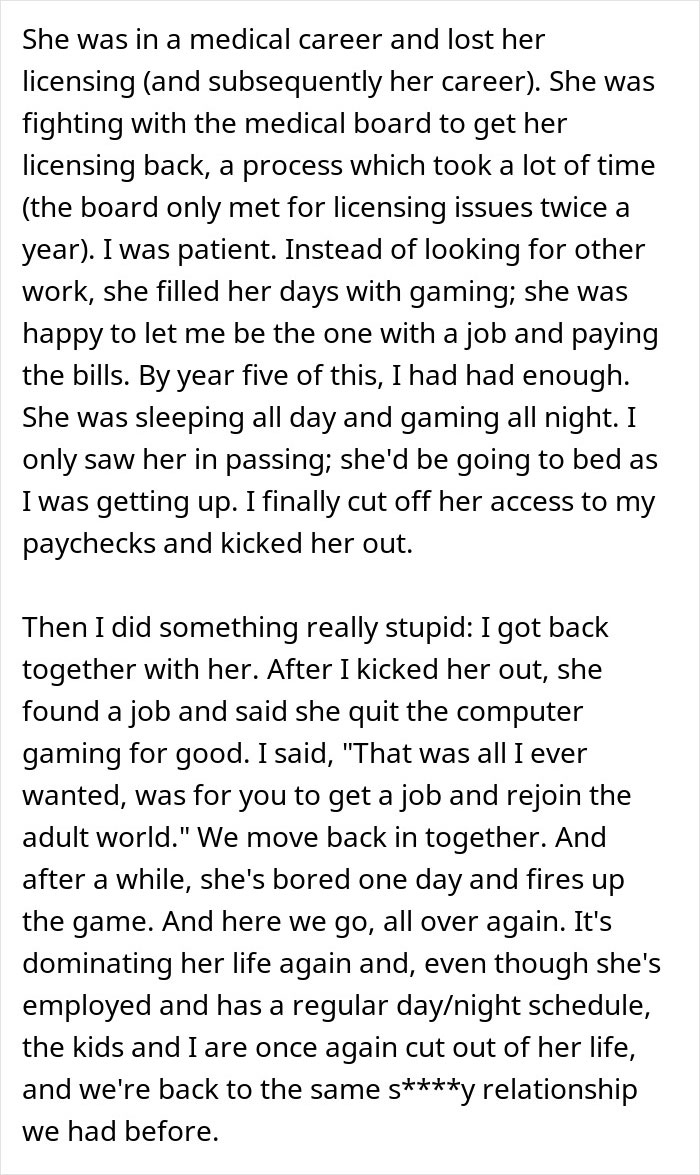 People Share Their Stories About How Damaging Their Partners’ Gaming Addiction Is People Share Their Stories About How Damaging Their Partners’ Gaming Addiction Is