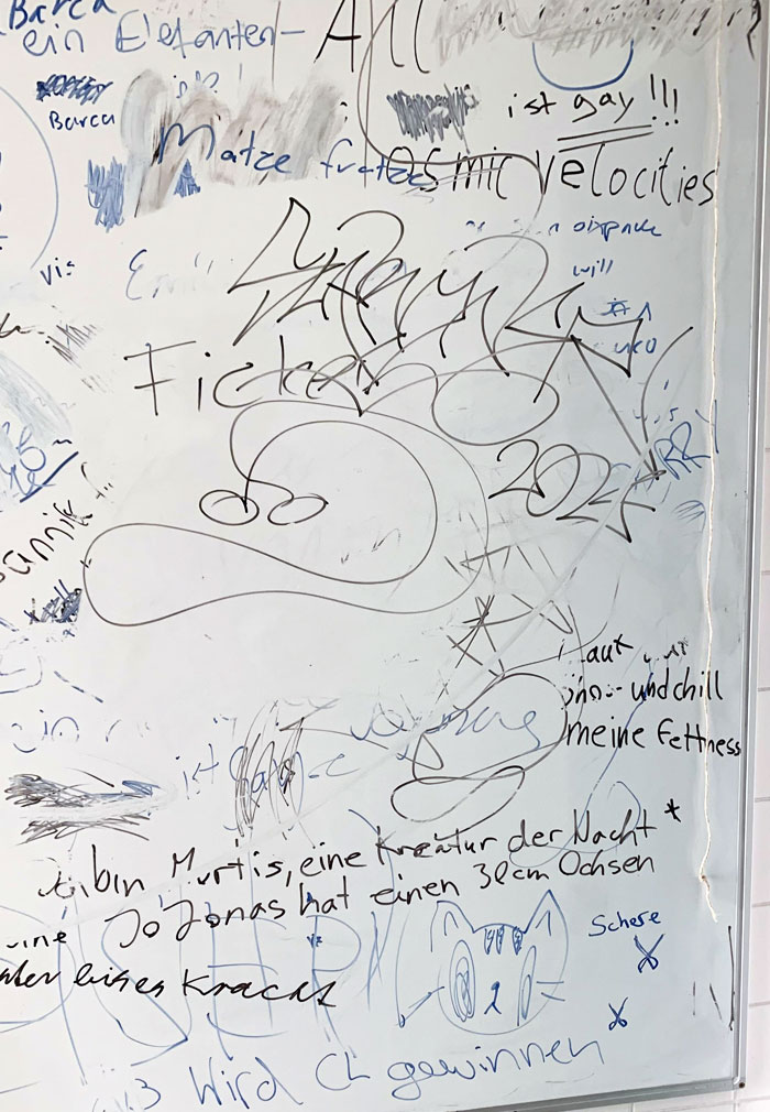 My School Put Up Whiteboards To Stop Vandalism In The Toilet Rooms